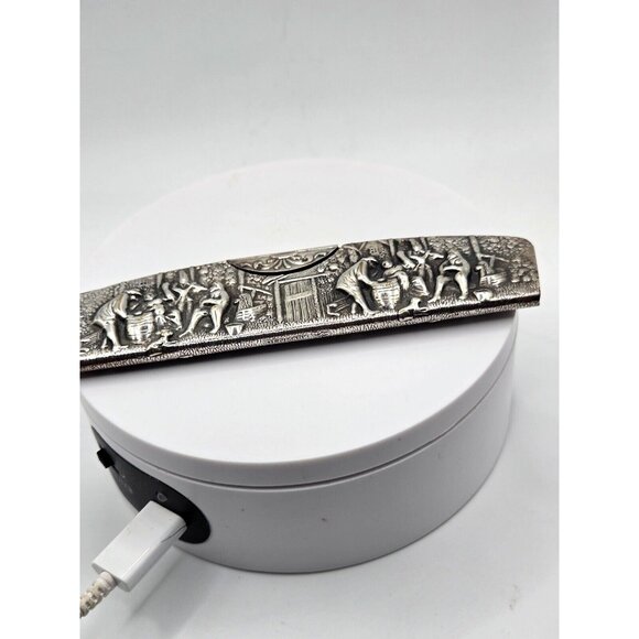 Vintage Hans Jensen signed Silver Plated  comb and Mirror set Tavern Village - Picture 5 of 8